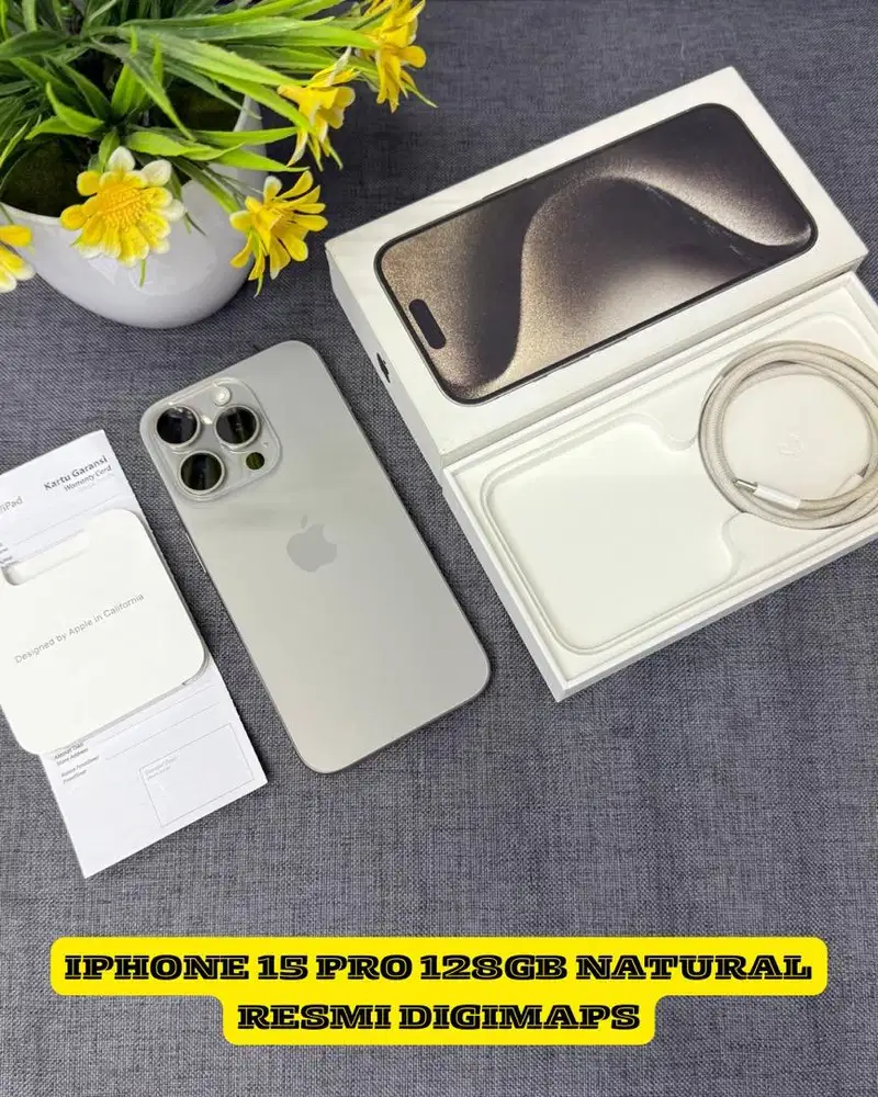 Iphone 15 pro 128gb natural resmi