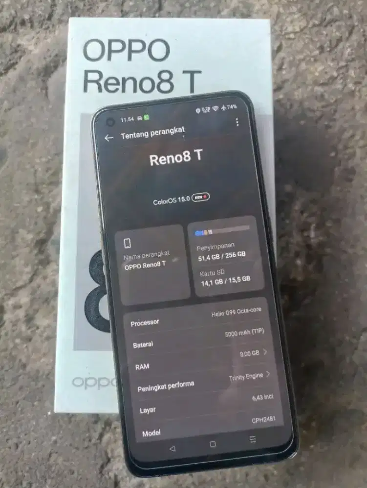 Oppo Reno 8T 8/256 tt bt