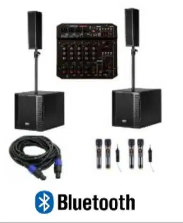 PAKET AUDIO BLUETOOTH SPEAKER TOWER SYSTEM 2000 WATT + MIC WIRELESS