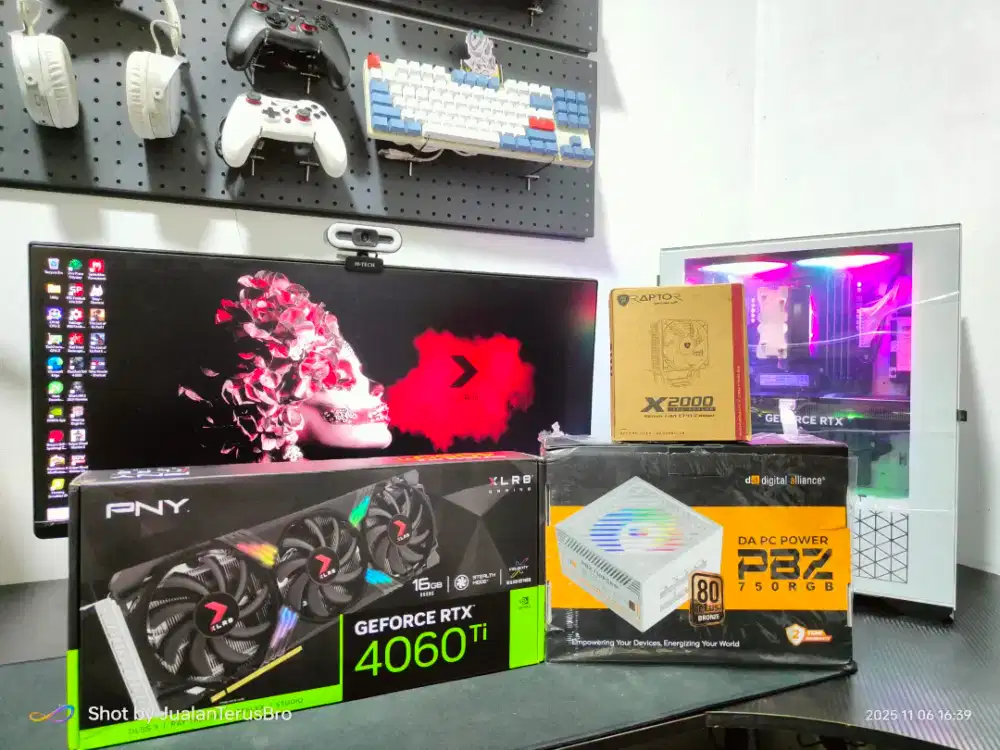 CPU PC PNY GAMING RTX 4060 Ti 16GB RYZEN 7 + RAM 16GB + SSD 1.5TB