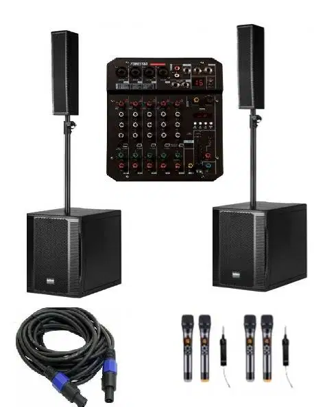 PAKET SOUND SYSTEM STAGE 2000 WATT + MIC WIRELESS 4 Unit