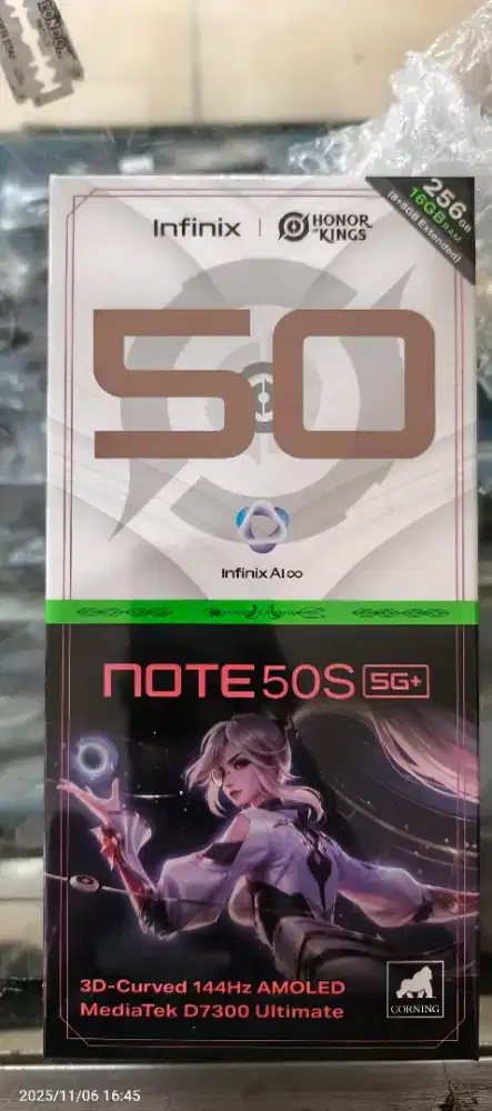 Infinix note 50s 5G 8/256GB BARU