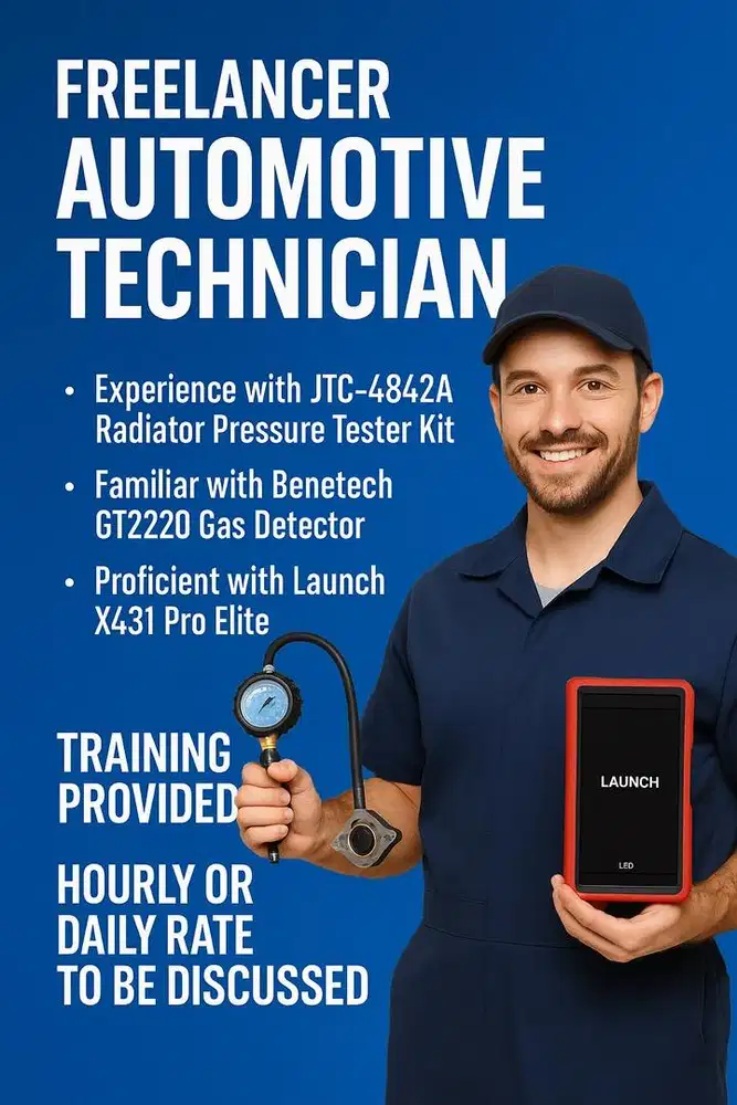 Di Cari Freelencer Teknisi Atau Mekanikal Mobil Panggilan atau Per Jam