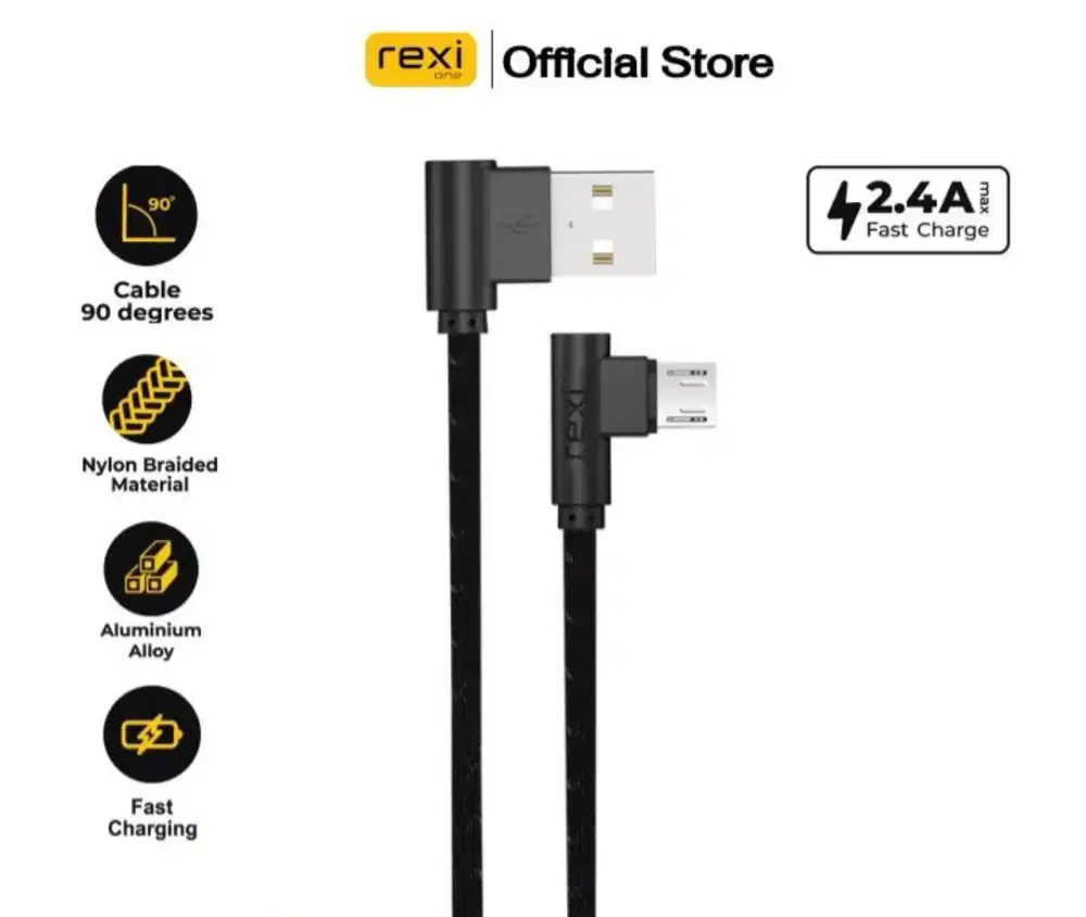 Kabel Data Usb Micro Model L Kabel Cas Gaming Rexy KE01-M