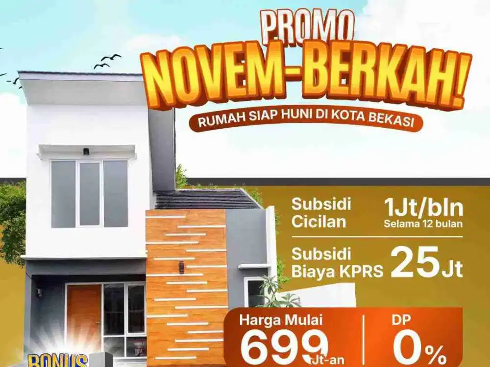 Rumah Baru Di Mustika Jaya, Ready Siap Huni, Bisa KPR, Dekat Tol & LRT di Kota Bekasi