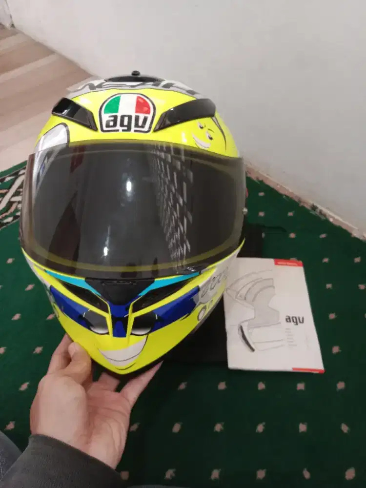 Helm AGV K3SV Groovy Yellow White Fluo Double Visor