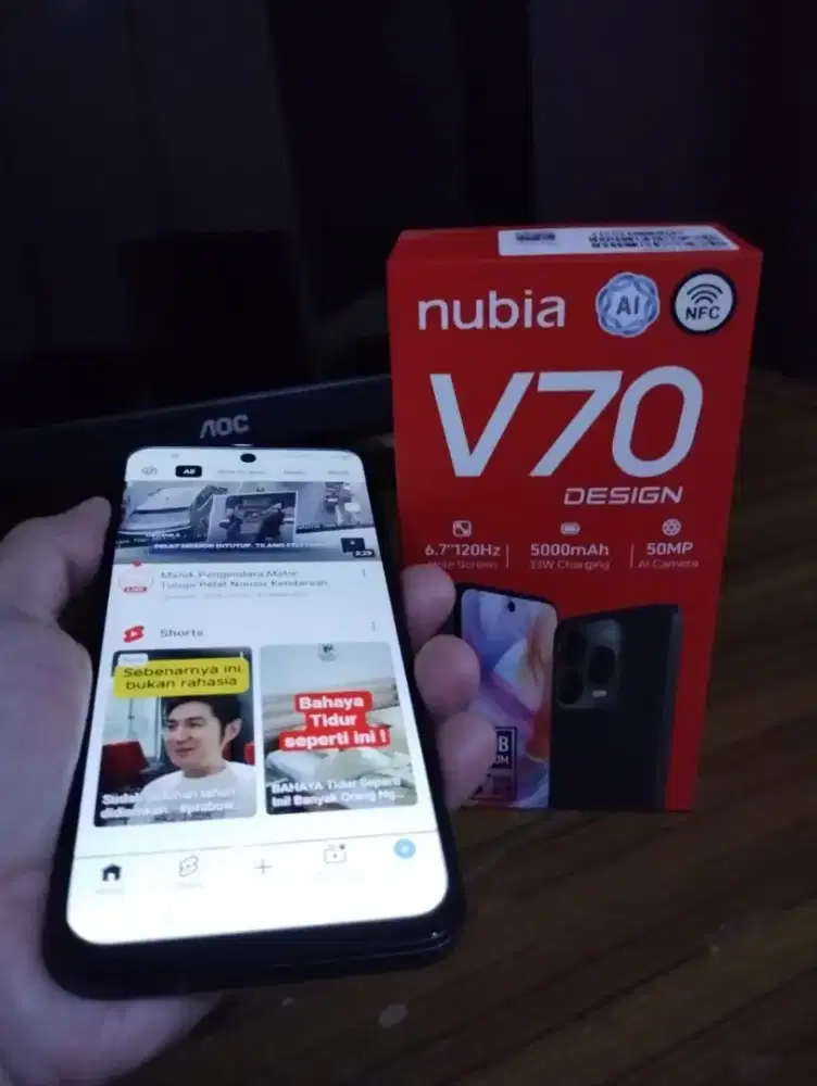 GASKEUN ZTE NUBIA V70 DESIGN 8/128GB  FULL SET  1 BULAN PAKAI