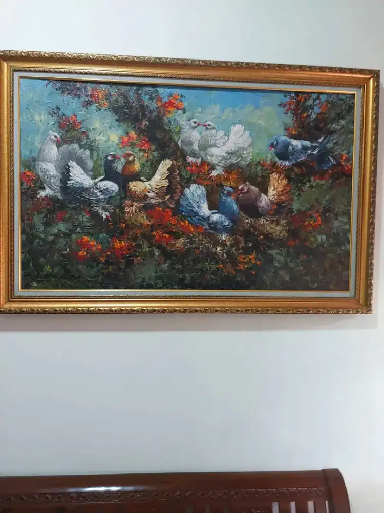 Lukisan burung merpati