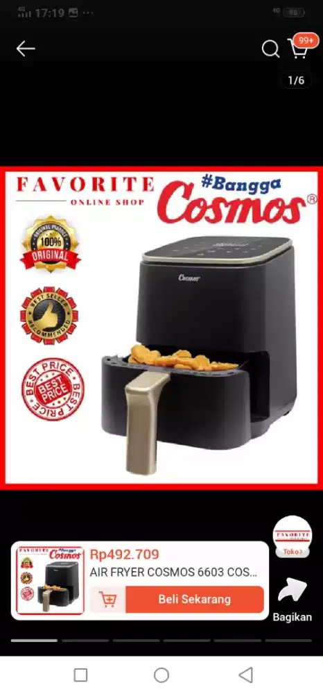Airfryer Cosmos CAF 6603