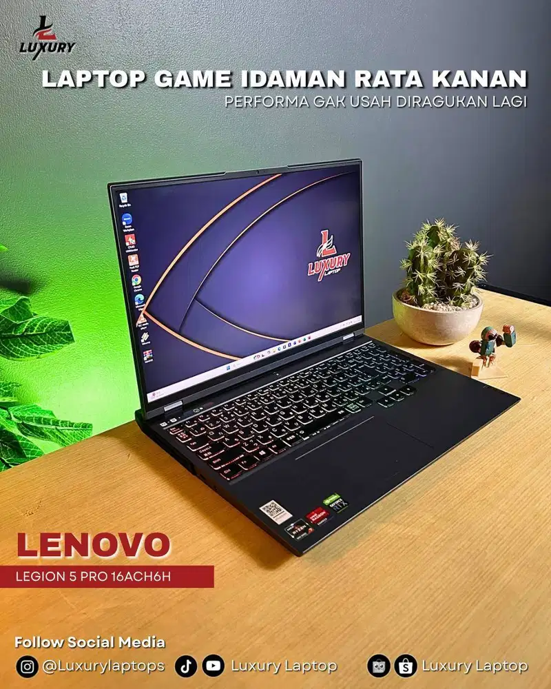 LAPTOP GAMING LENOVO LEGION 5 PRO 16ACH6H RYZEN 7 NVIDIA RTX 3060 BU