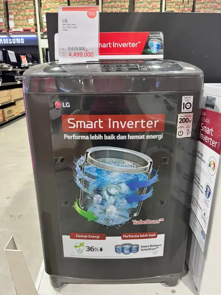 Promo LG Wm Top Load Inverter T2311vspb Bisa Dicicil Pake Aeon Fast