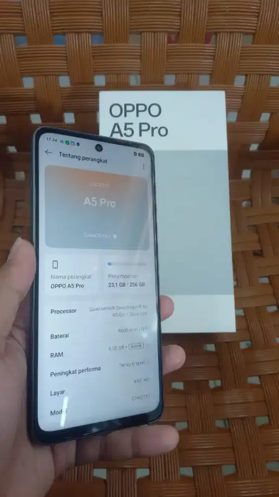 Oppo A5 pro 5G ram 8+8/256