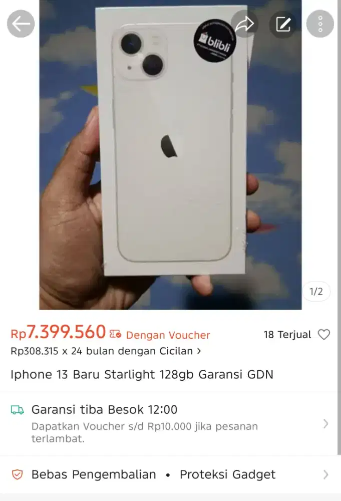 Iphone 13 ibox gdn starlight  baru dan segel