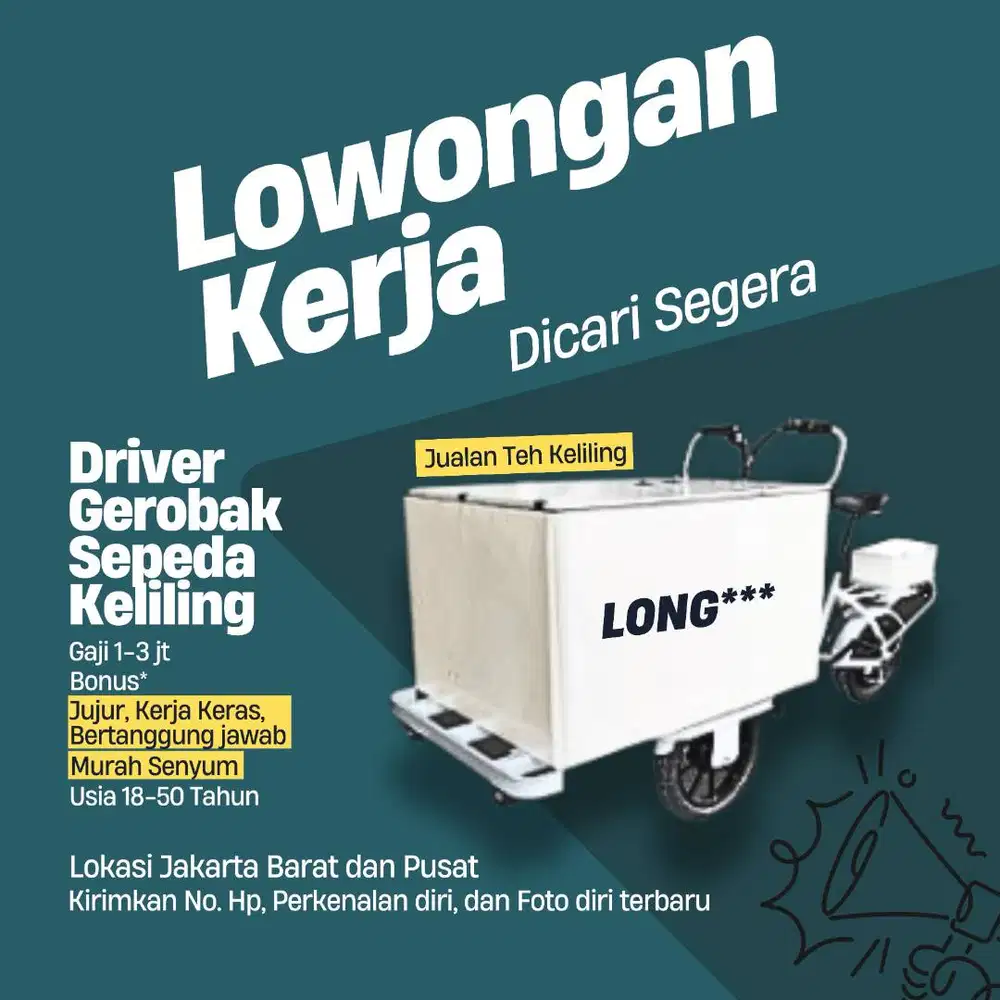 LOWONGAN KERJA DICARI DRIVER GEROBAK KELILING