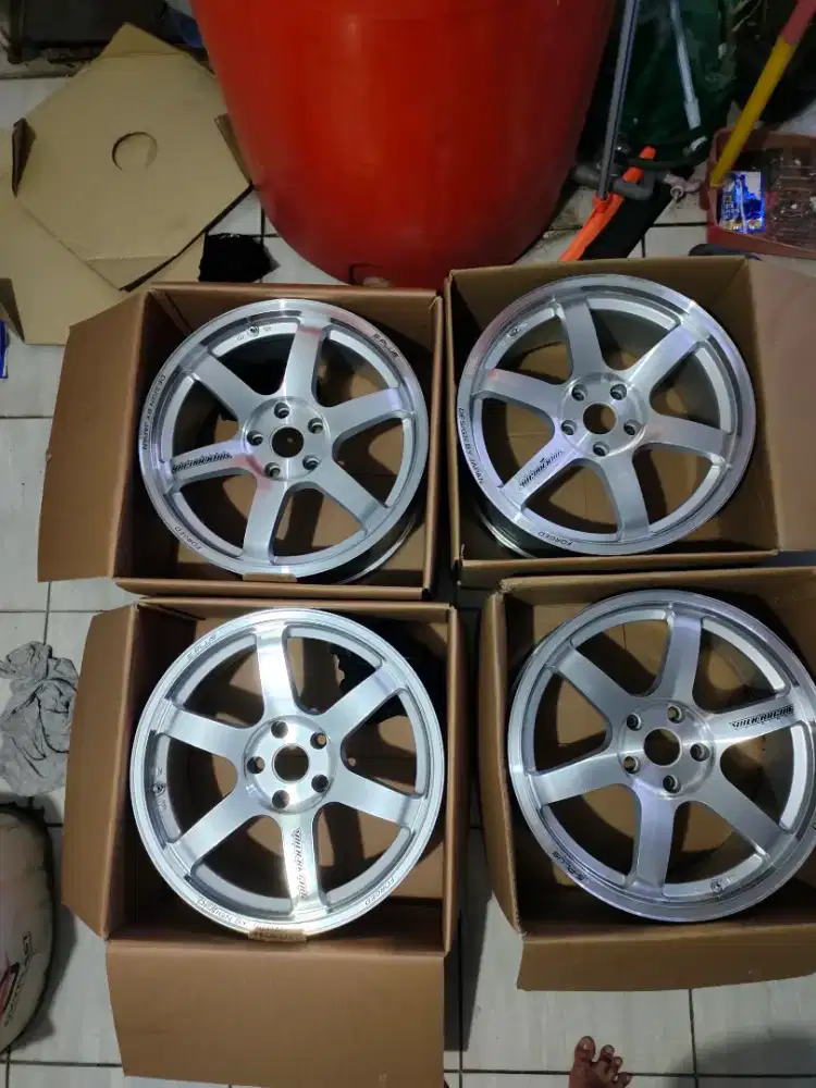 Rep. Velg Te 37 Saga S Plus Polish Like New R18 ET40 Lebar 8.5