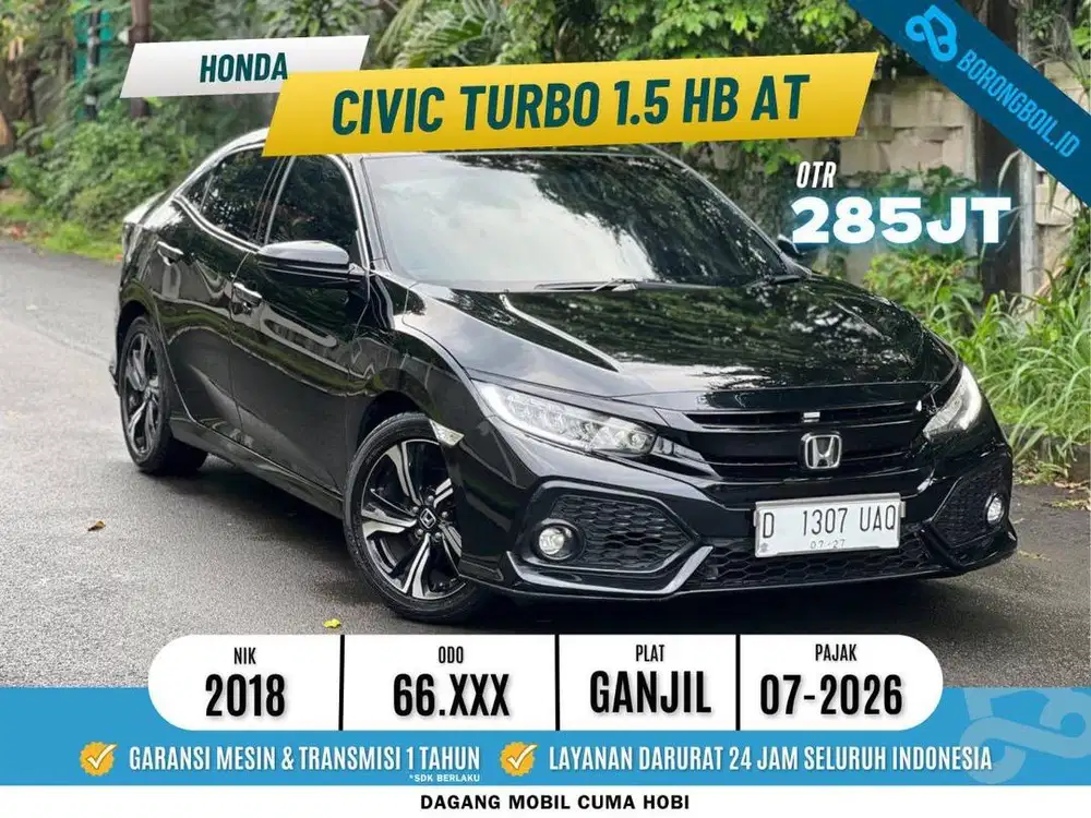 Termurah Honda Civic 1.5t Hatchback AT 2018 Hitam