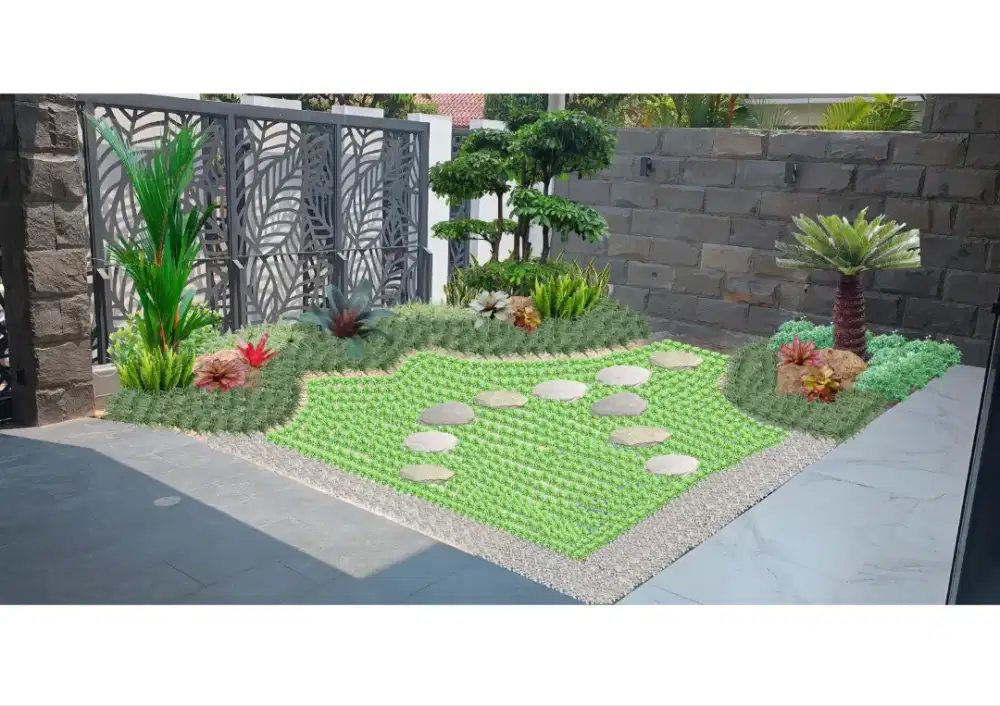 Jasa pembuatan & perawatan taman skala rumah, sekolah & perkantoran.