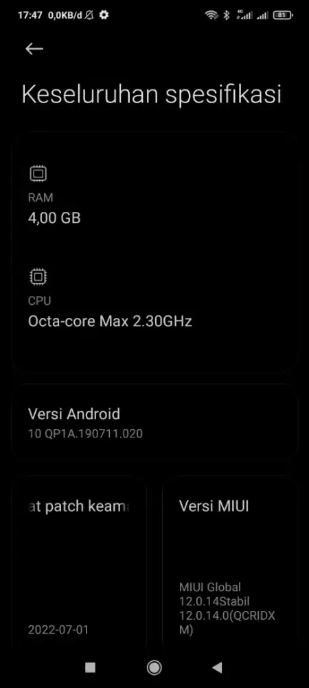 Xiaomi Redmi 9c Ram 4/64
