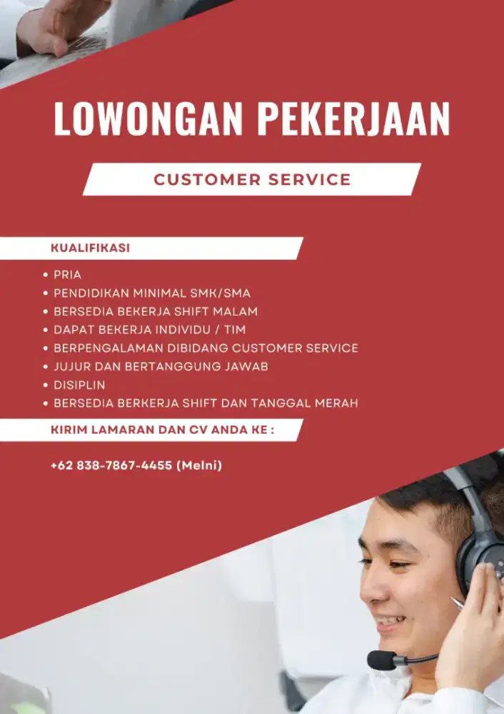 Lowongan customer service