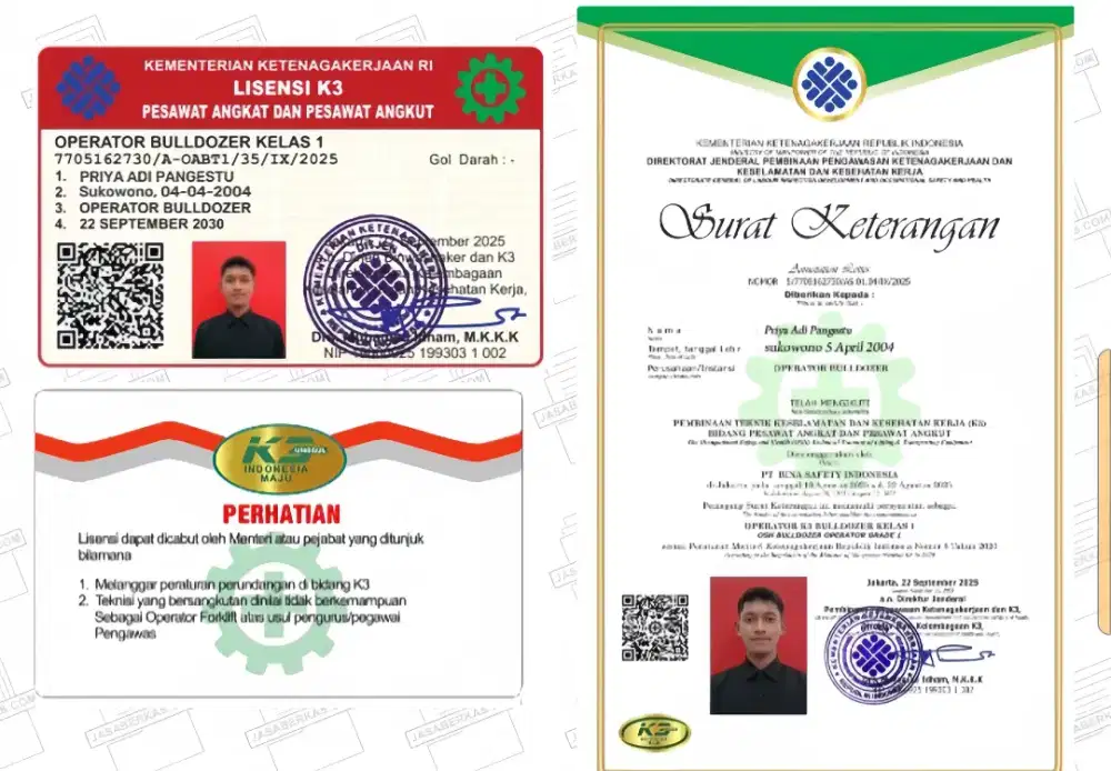 Cari kerja ,kalok ada buat oprator Exsavator/Buldoser jadi