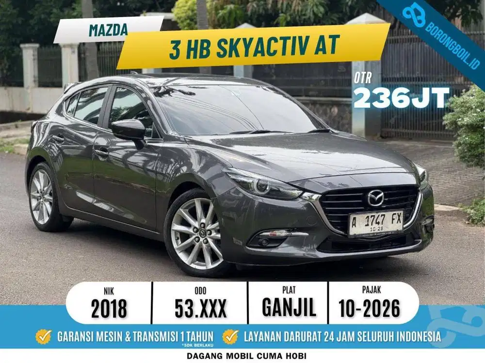 Mazda 3 HB Skyactiv AT 2018 Abu-abu Tua Metalik