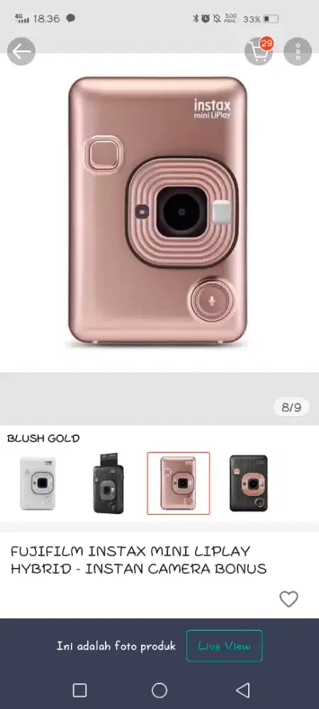 Kamera Fuji polaroid like new