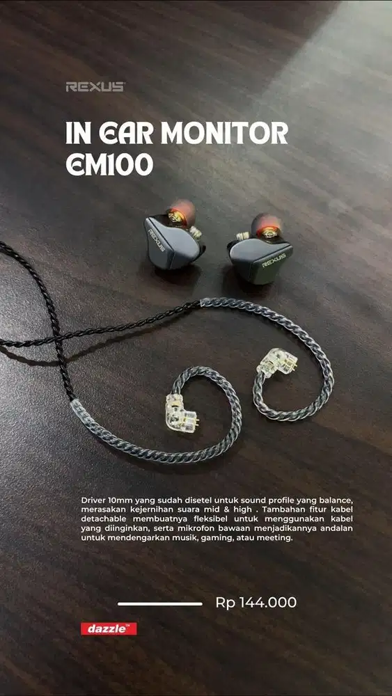 Earphone Rexus EM-100