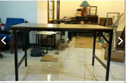 Meja Lipat SP Permanen Ukuran 120x60x70 Kaki Karet
