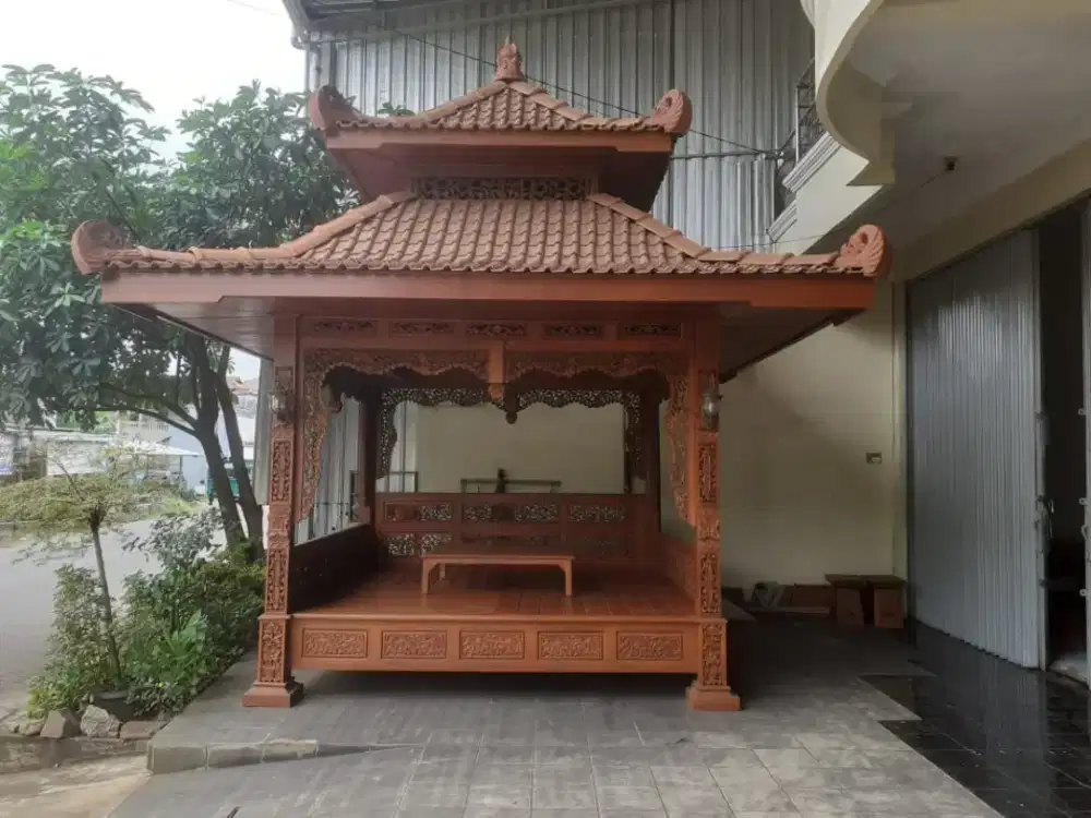 Gazebo jati luxury class / gazebo kualitas terbaik