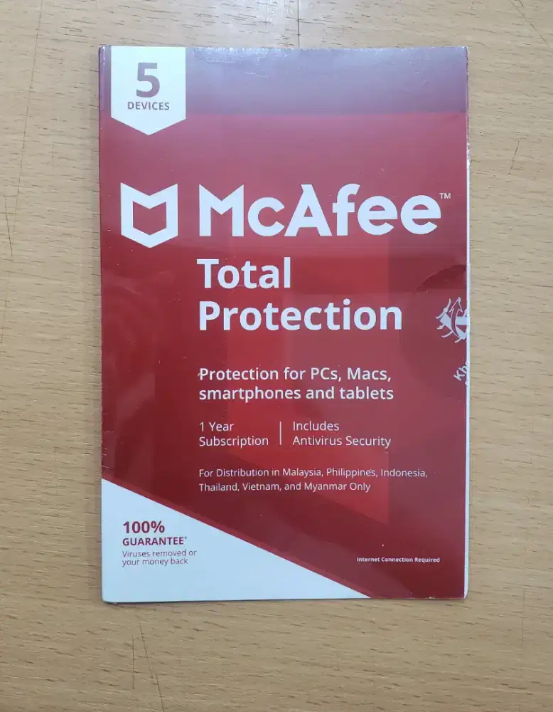 Anti Virus McAfee Total Protection for 5 Devices 1 Year Original