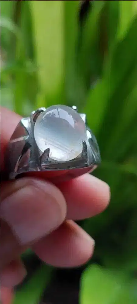 Cincin Batu Anggur Bening Alami
