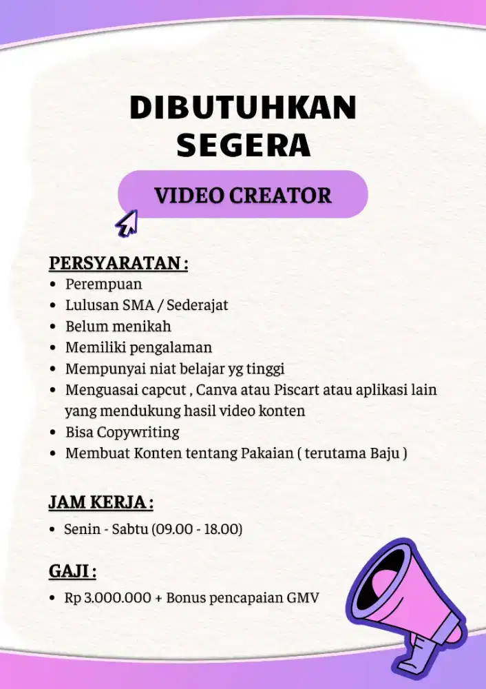 Lowongan Kerja Konten Kreator, di Jelambar Jakarta barat