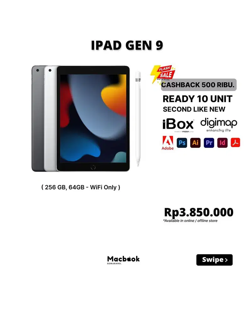 IPAD GEN 9 SECOND LIKE NEW 64GB | 256GB