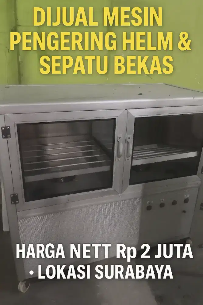 Dijual Mesin Pengering Sepatu dan Helm konversi Gas