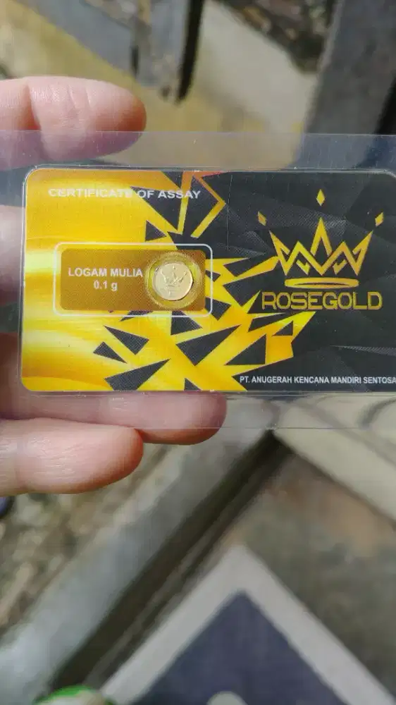 Logam mulia rosegold 0,1 gram