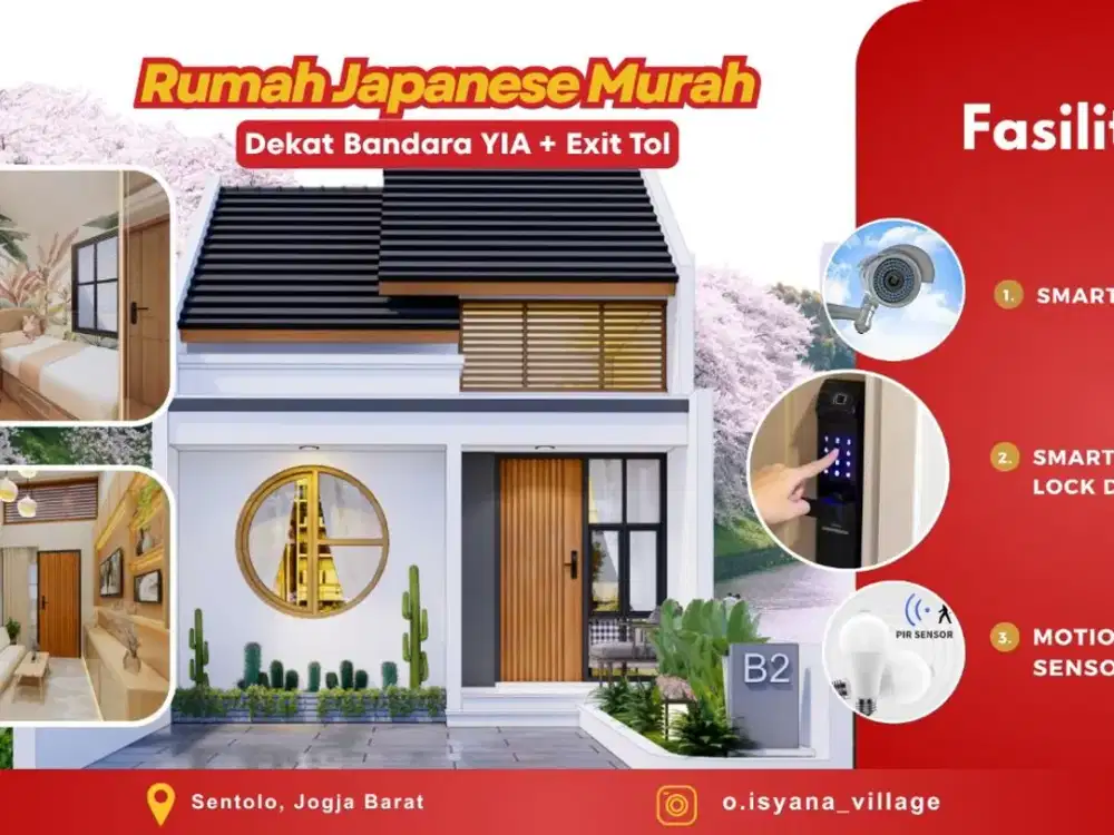 Rumah Gaya Jepang Jogja Barat Minimalis di Sentolo