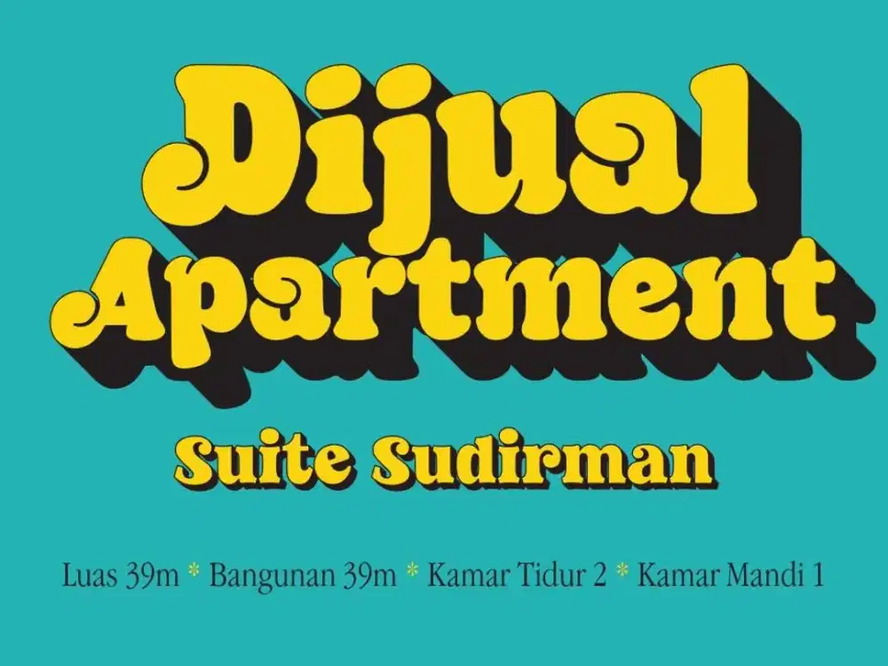 JUAL APARTMENT MURAH, SUDIRMAN SUITES, BANDUNG, SUDIRMAN, ASIA AFRIKA,