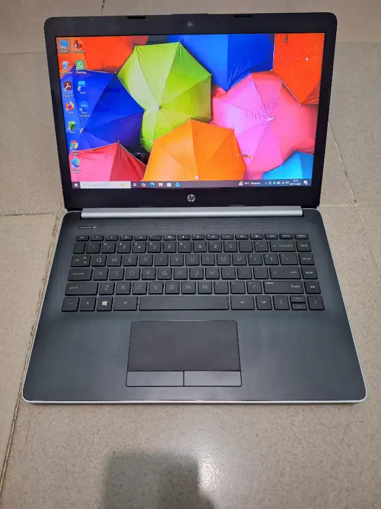 Bismillah dijual laptop hp14 slim A4 ram 8gb ssd 256gb siap pakai