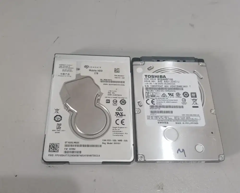 Hardisk HDD laptop slim 1tb copotan unit sentinel 100 sehat