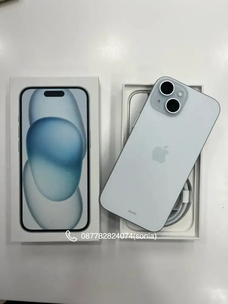 Cicilan iPhone 15 128GB blue bebas 2 kali angsuran