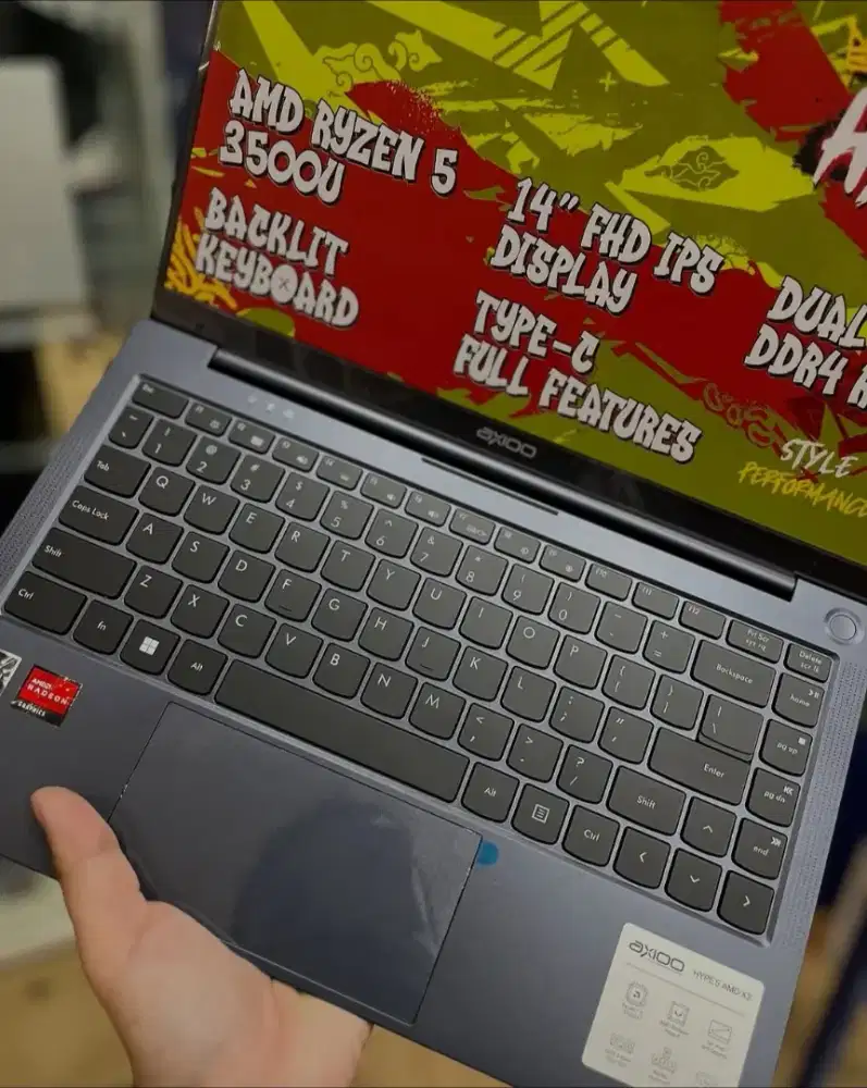 Axioo Gaming MyBook Hype 5 X3 AMD AMD Ryzen 5 Ram 8GB  pakaian 1bln