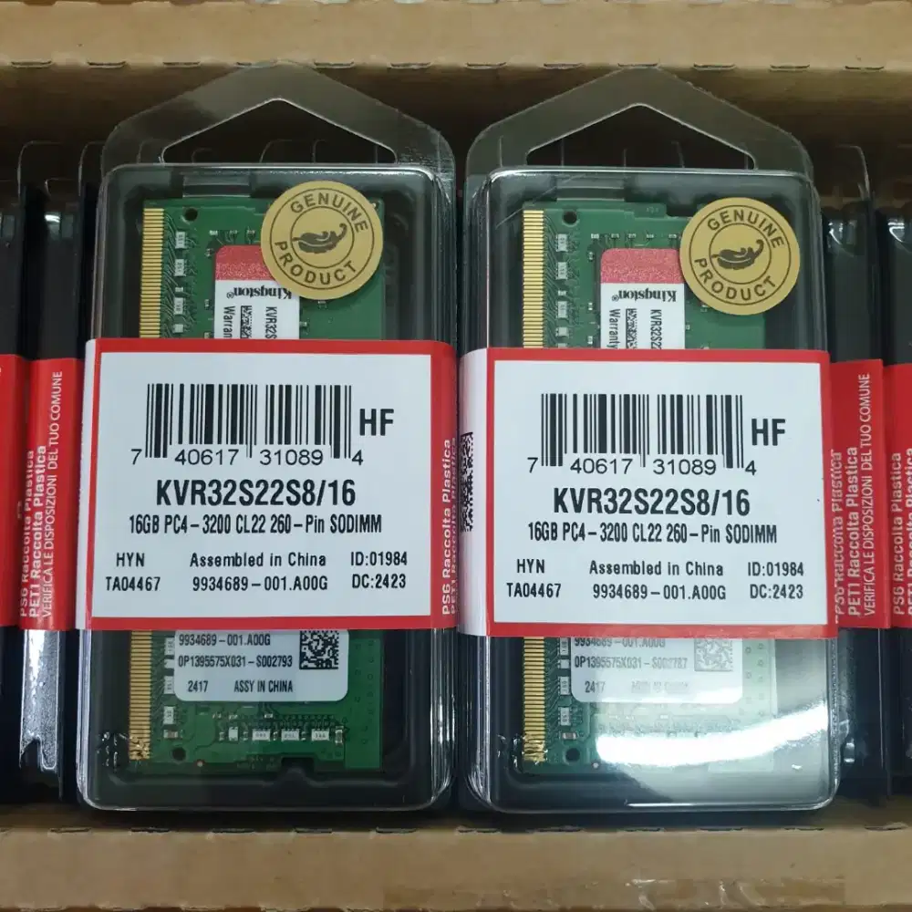 Ram Kingston 16GB DDR4 PC 3200 SODIMM Memory Laptop