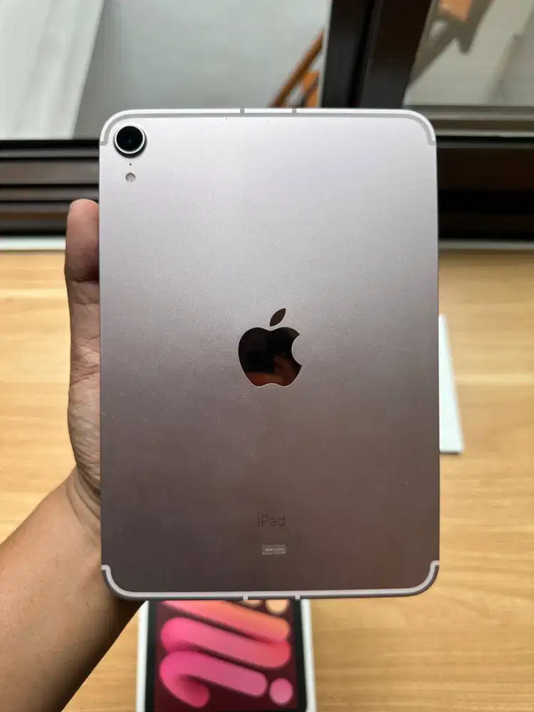 IPAD MINI 6 PINK 64 GB CELLULAR + WIFI EX IBOX PAKET PEN MULUS BAGUS