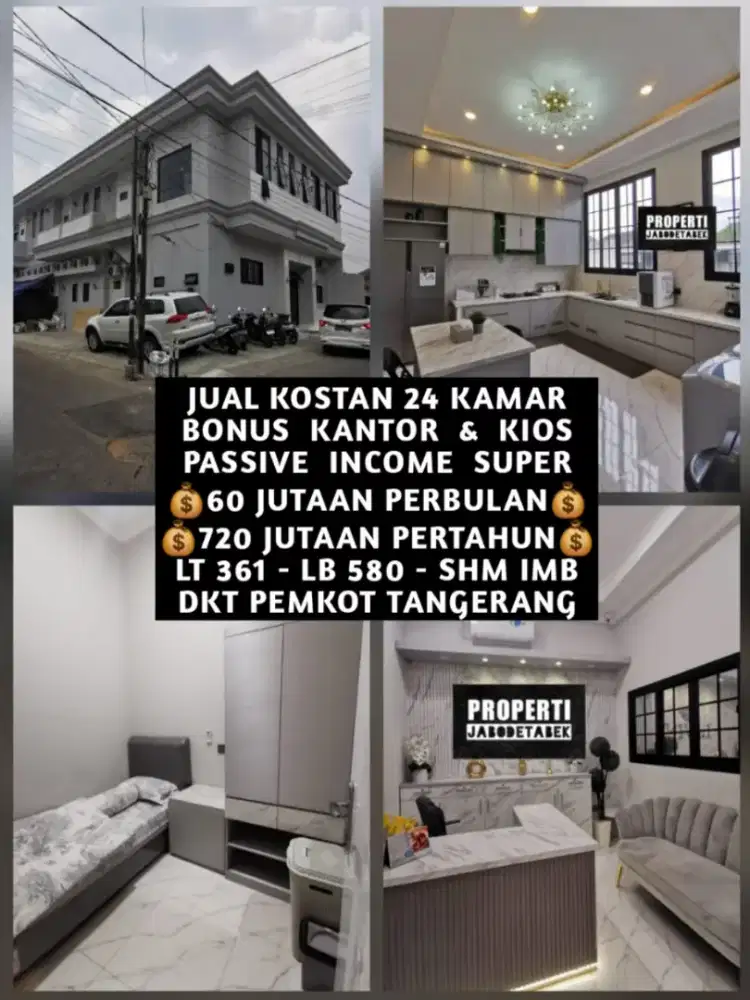 JUAL KOST KOSAN 24 KAMAR DI KOTA TANGERANG DEKAT TANG CITY MALL