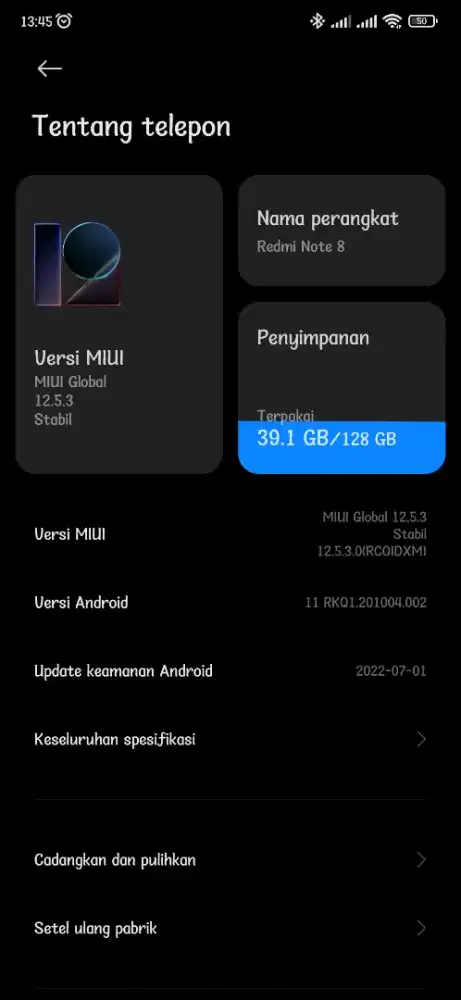 Jual xiomi redmi not 8