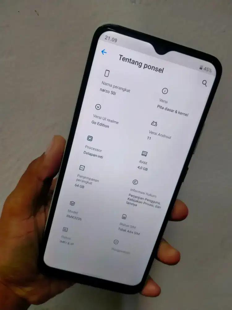 HP REALME NARZO 50I RAM 4/64GB
