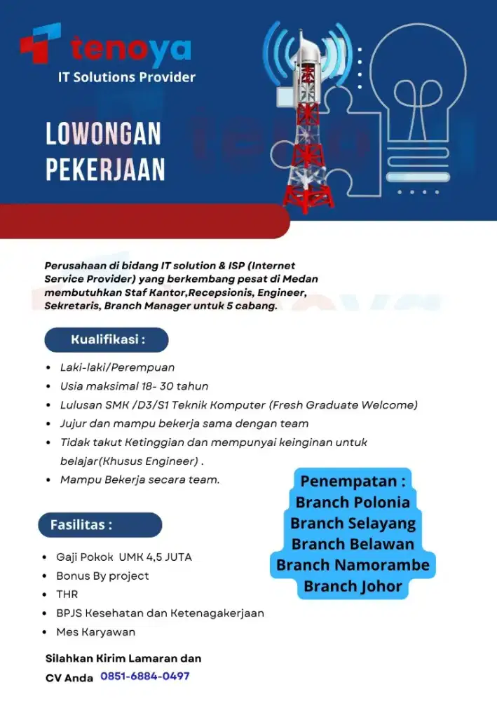 Lowongan Telekomunikasi