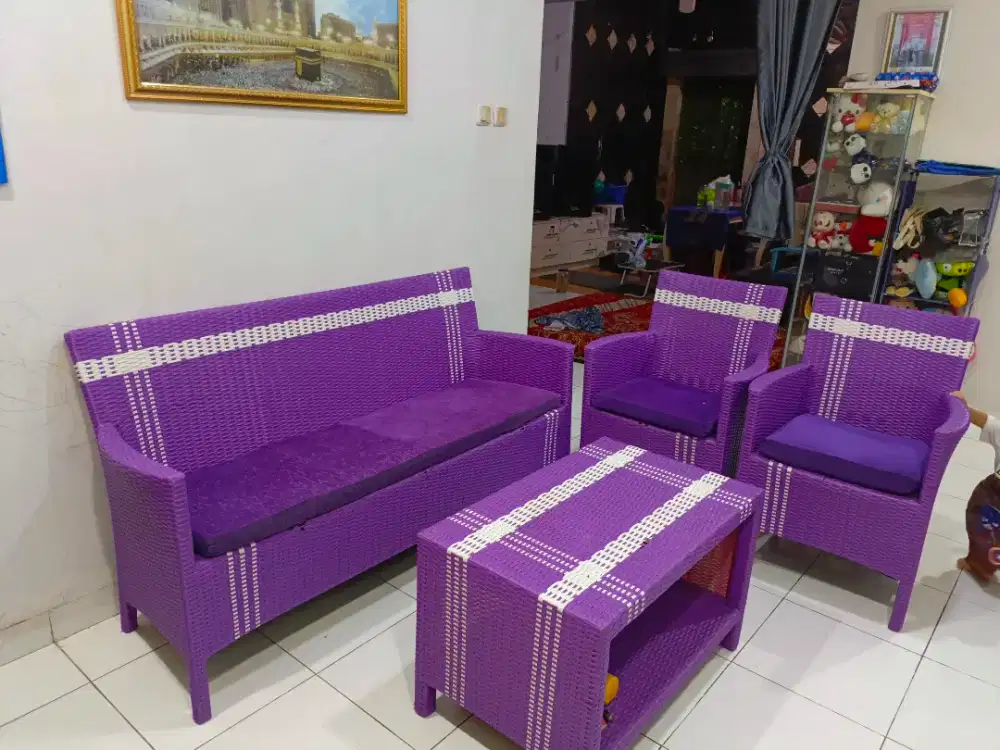 Sofa Rotan Sintetis 1 sett