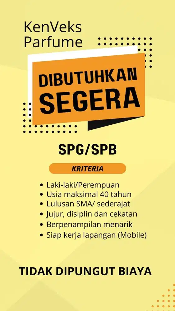 Lowongan SPB/SPG Lapangan