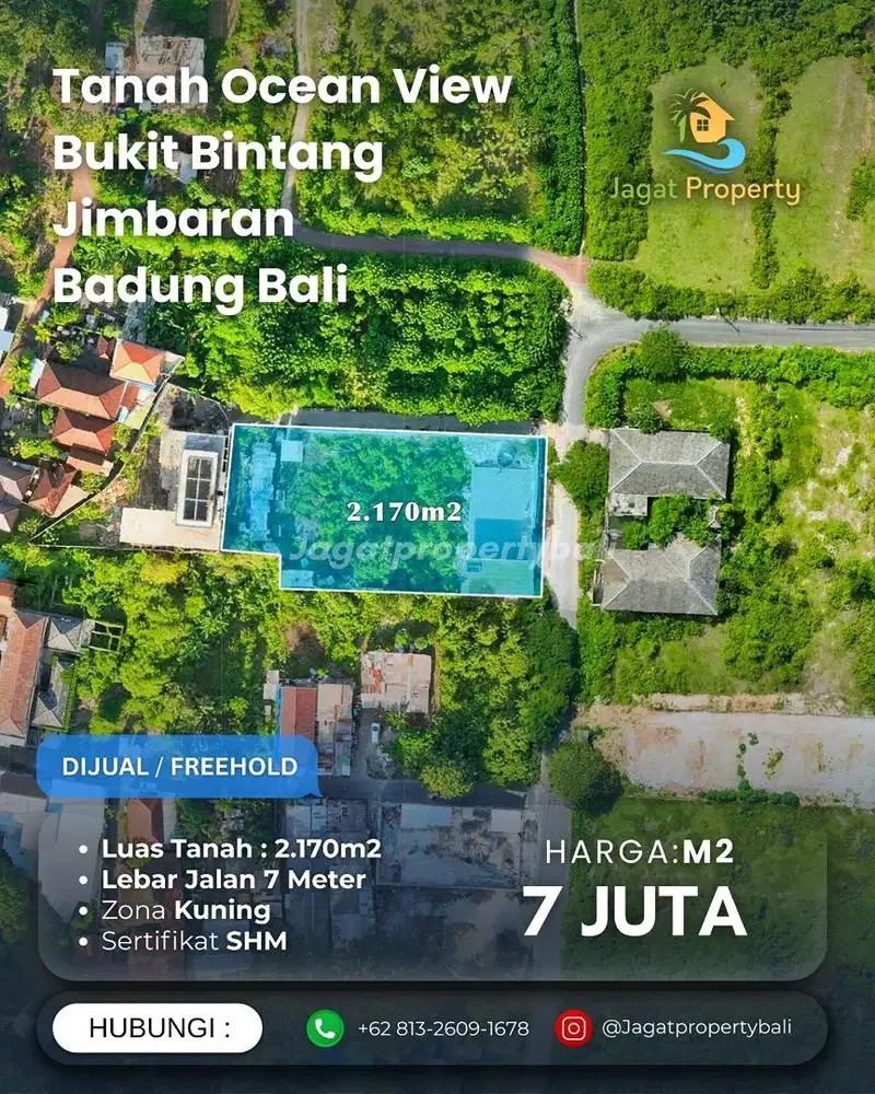 DI JUAL TANAH JL BUKIT BINTANG JIMBARAN KUTA SELATAN BADUNG BALI